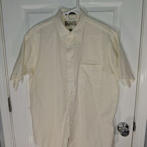 Bill Blass Signature Short Sleeve Blended Oxford Shirt 16.5